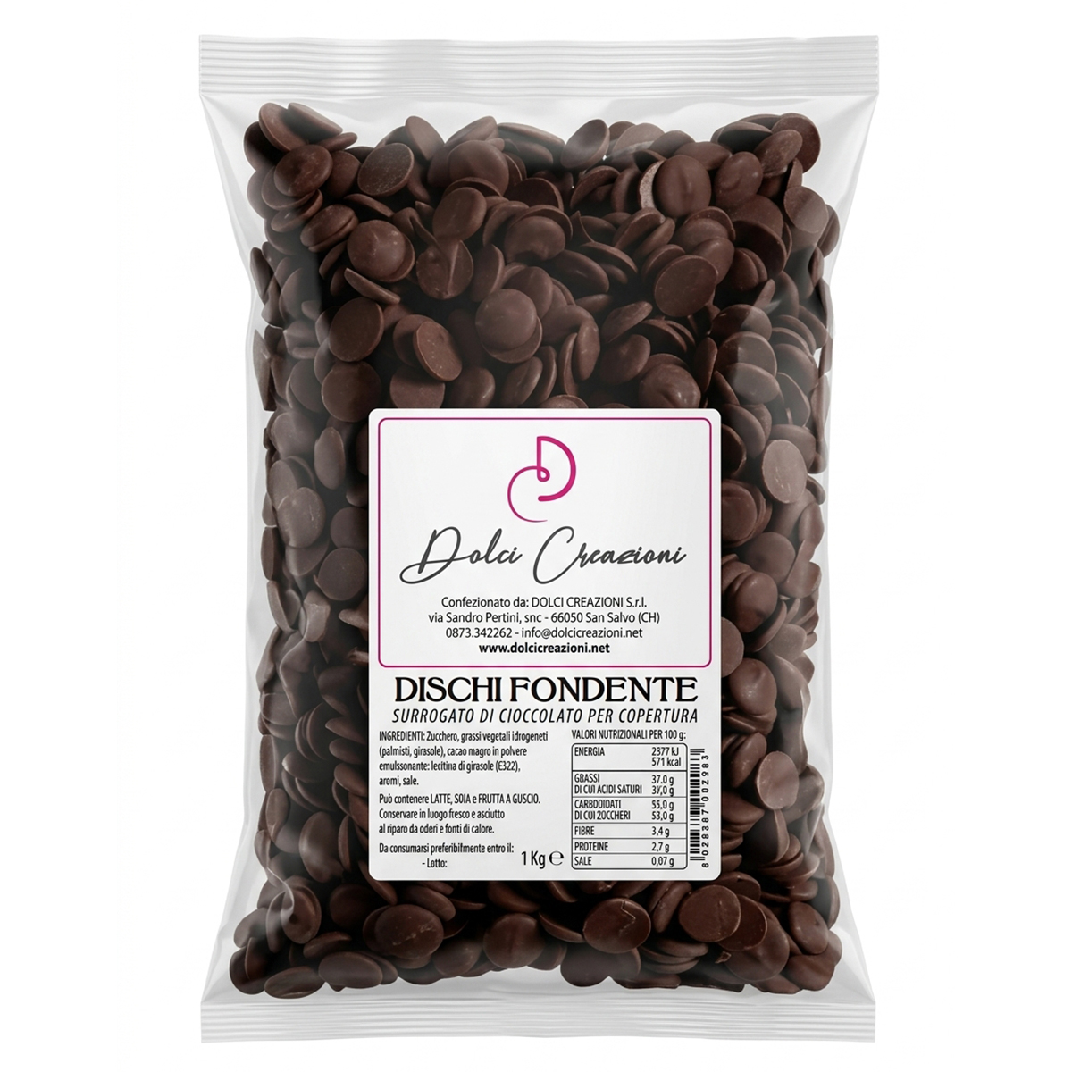 dischi cioccolato fondente